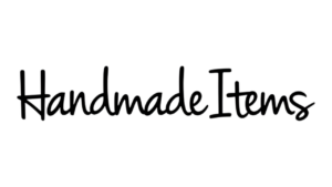 Handmade items brand logo by Elena Ustinova featuring artisan handcrafted creations and unique handmade products