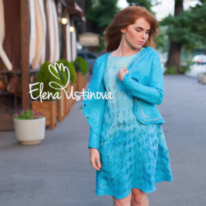 Nuno felt blouse tutorial in silk and wool using mosaic wet felting technique, lightweight summer openwork design