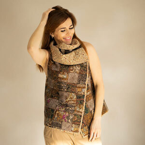 Felted Wool Vest – Earth Tone Handmade Textile Design, 1-of-a-Kind Artistic Layering Piece